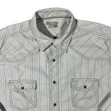 Load image into Gallery viewer, Vintage Arizona Jeans Co. Beige Patterned Striped Western Cotton Popper Long Sleeve Shirt
