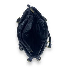Load image into Gallery viewer, Early 00&#39;s KANGOL Faux Leather Black Y2K Handbag Carry Bag

