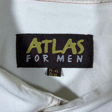 Load image into Gallery viewer, Vintage Atlas For Men Embroidered Aztec Panel White Cotton Long Sleeve Shirt
