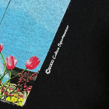 Load image into Gallery viewer, Vintage CALICO SPORTSWEAR (2000) Car Nature Cottage Scene Graphic Black T-Shirt
