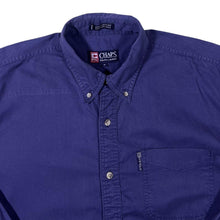 Load image into Gallery viewer, Vintage Chaps Ralph Lauren Classic Navy Blue Cotton Long Sleeve Button-Up Shirt
