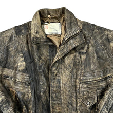 Load image into Gallery viewer, Vintage 90&#39;s KC GENUINE LEATHER Distressed Effect Brown Real Leather Bomber Jacket
