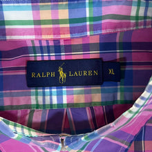 Load image into Gallery viewer, Ralph Lauren Pink Multi Plaid Check Short Sleeve Button-Up Cotton Shirt
