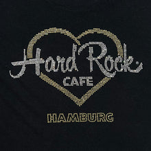 Load image into Gallery viewer, HARD ROCK CAFE &quot;Hamburg&quot; Diamante Souvenir Logo Spellout Graphic T-Shirt
