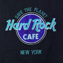 Load image into Gallery viewer, Vintage Hard Rock Cafe "New York" Embroidered Souvenir Logo Black Crewneck Sweatshirt
