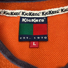 Load image into Gallery viewer, Early 00&#39;s KICKERS Classic Embroidered Mini Logo Spellout Crewneck Sweatshirt

