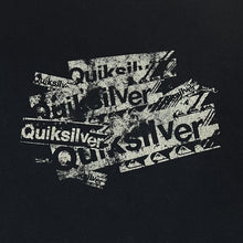 Load image into Gallery viewer, Early 00&#39;s Quiksilver Surfer Skate Logo Spellout Graphic Black T-Shirt
