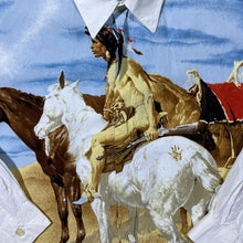 Load image into Gallery viewer, Vintage Johnny Hallyday Western Passion Cowboy Native American Long Sleeve Shirt
