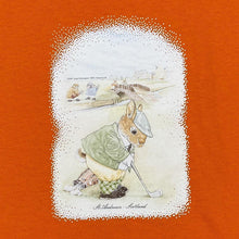 Load image into Gallery viewer, Vintage Screen Stars (1997) St. Andrews Scotland Rabbit Golfer Cartoon T-Shirt
