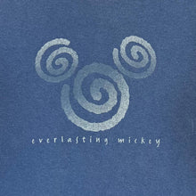 Load image into Gallery viewer, Vintage WALT DISNEY WORLD "Everlasting Mickey" Souvenir Spellout Graphic Blue T-Shirt
