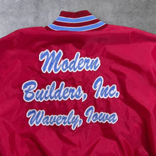 Load image into Gallery viewer, Vintage 90&#39;s DeLong Made in USA Embroidered Nylon Varsity Letterman Bomber Jacket
