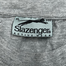 Load image into Gallery viewer, Vintage 90&#39;s SLAZENGER &quot;Night Trips&quot; Graphic Logo Spellout Short Sleeve T-Shirt

