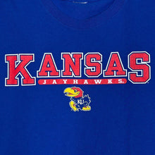 Load image into Gallery viewer, NCAA Kansas Jayhawks College Sports Logo Spellout Graphic T-Shirt
