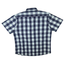 Load image into Gallery viewer, Dickies Classic Blue Red White Plaid Check Short Sleeve Button-Up Shirt
