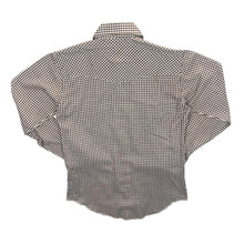 Load image into Gallery viewer, Vintage Wrangler Made In USA Cowboy Western Brown Check Popper Long Sleeve Shirt
