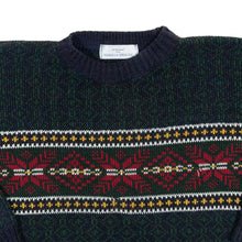 Load image into Gallery viewer, Vintage 90&#39;s ST MICHAEL Marks &amp; Spencer Grandad Patterned Acrylic Knit Sweater Jumper
