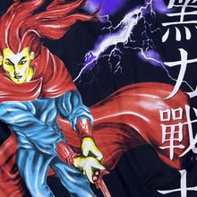 Load image into Gallery viewer, Early 00's Anime Manga Y2K Samurai Graphic Black Short Sleeve Shirt
