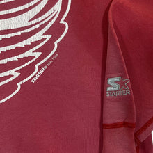 Load image into Gallery viewer, Vintage Starter (1994) NHL Detroit Red Wings Ice Hockey Graphic Faded Red Sweatshirt

