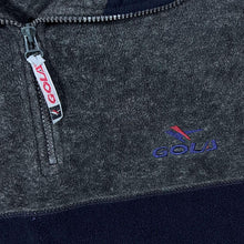 Load image into Gallery viewer, Vintage Gola Mini Logo Dark Grey Navy Blue 1/4 Zip Pullover Fleece Sweatshirt
