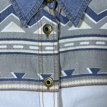 Load image into Gallery viewer, Vintage Forbidden Co. Cowboy Western Aztec Patterned Cotton Long Sleeve Shirt
