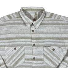 Load image into Gallery viewer, Vintage 90&#39;s Cream Beige Multi Striped Long Sleeve Flannel Shirt
