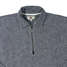Load image into Gallery viewer, Vintage 90&#39;s Aquila Grey Black Navy Cotton 1/4 Zip Long Sleeve Pullover Shirt
