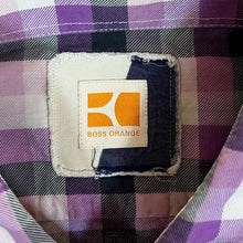 Load image into Gallery viewer, Boss Orange Hugo Boss Purple White Plaid Check Long Sleeve Cotton Shirt
