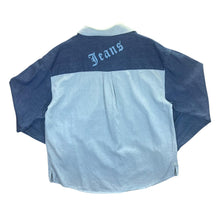 Load image into Gallery viewer, Vintage Jacques Lorant "Jeans" Blue Denim Long Sleeve Lace-Up Smock Shirt
