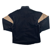 Load image into Gallery viewer, Vintage Stars &amp; Stripes Cowboy Western Colour Block Popper Long Sleeve Button-Up Shirt
