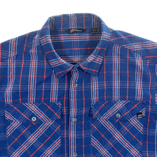 Load image into Gallery viewer, Berghaus Classic Blue Red Plaid Check Polyamide Long Sleeve Flannel Shirt
