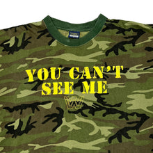 Load image into Gallery viewer, Vintage WWE JOHN CENA &quot;You Can&#39;t See Me&quot; Wrestling Spellout Graphic Camo T-Shirt
