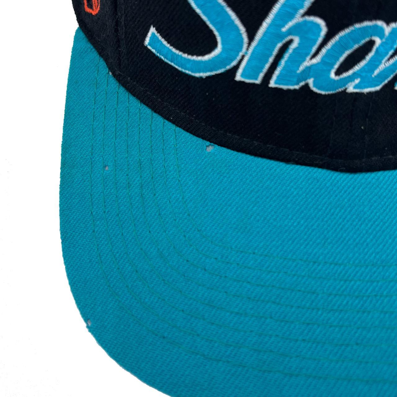 90's San Jose Sharks Sports Specialties Script NHL Snapback Hat