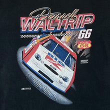 Load image into Gallery viewer, Vintage Checkered Flag NASCAR Darrell Waltrip Motorsports Graphic Black T-Shirt

