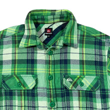 Load image into Gallery viewer, Early 00&#39;s QUIKSILVER Classic Surfer Skater Plaid Check Thick Flannel Cotton Shirt
