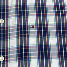 Load image into Gallery viewer, TOMMY HILFIGER Plaid Check Mini Logo Long Sleeve Button-Up Shirt
