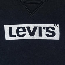 Load image into Gallery viewer, LEVI'S Box Logo Spellout Graphic Black Crewneck Sweatshirt

