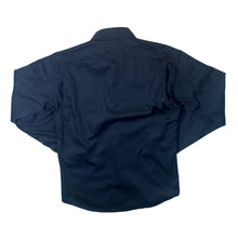 Load image into Gallery viewer, Dickies Workwear Embroidered Patch Navy Blue Long Sleeve Polyester Cotton Shirt
