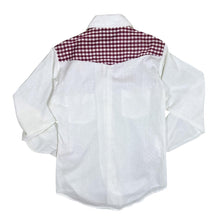Load image into Gallery viewer, Vintage Sears Western Wear Pearl Snap Popper Red Check White Long Sleeve Shirt
