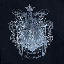 Load image into Gallery viewer, Early 00's Identic "Young Ambition" Y2K Graphic Black Short Sleeve Shirt
