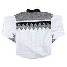 Load image into Gallery viewer, Vintage Ndale Rose Cowboy Western Style Patterned White Black Long Sleeve Shirt
