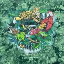 Load image into Gallery viewer, Vintage Rainforest Cafe "Orlando, FL" Souvenir Green Tie Dye Cotton T-Shirt
