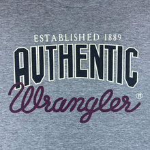 Load image into Gallery viewer, Vintage WRANGLER Classic Logo Spellout Graphic Grey Short Sleeve T-Shirt
