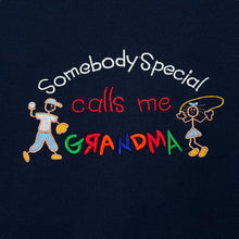 Load image into Gallery viewer, Vintage SOMEBODY SPECIAL CALLS ME GRANDMA Embroidered Novelty Spellout Double Collared Sweatshirt
