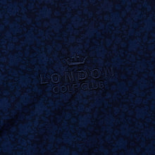 Load image into Gallery viewer, FootJoy "London Golf Club" Patterned Navy Blue Short Sleeve Polo Shirt
