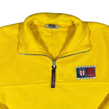 Load image into Gallery viewer, Early 00&#39;s IX-CHEL Mini Patch Logo Yellow 1/4 Zip Fleece Sweatshirt
