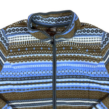 Load image into Gallery viewer, Early 00&#39;s Fairisle Crazy Patterned Zip Fleece Sweatshirt
