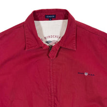 Load image into Gallery viewer, GANT USA &quot;The Windcheater&quot; Classic Embroidered Mini Logo Red Zip Bomber Jacket
