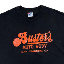 Load image into Gallery viewer, Vintage 90&#39;s Hanes BUSTER&#39;S AUTO BODY Car Garage USA Graphic Single Stitch T-Shirt
