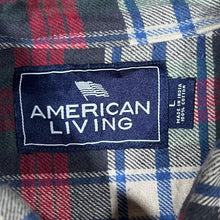Load image into Gallery viewer, Vintage American Living Multi Plaid Check Long Sleeve Cotton Flannel Shirt
