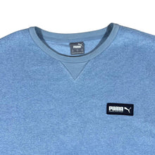 Load image into Gallery viewer, PUMA Classic Mini Logo Blue Fleece Crewneck Sweatshirt
